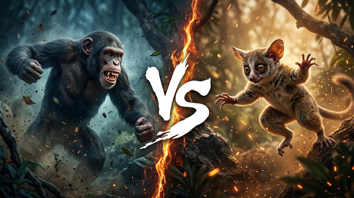 chimpanzee-vs-senegal-bushbaby comparison image on AnimalDex