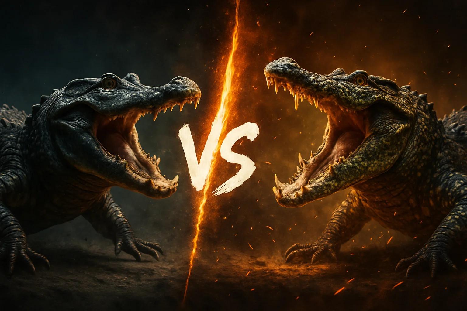 chinese-alligator-vs-cuban-crocodile comparison image on AnimalDex
