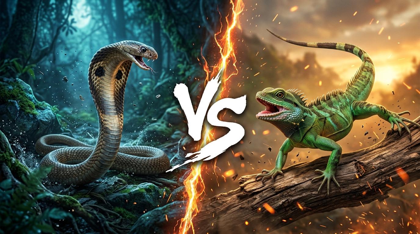 chinese-cobra-vs-chinese-water-dragon comparison image on AnimalDex