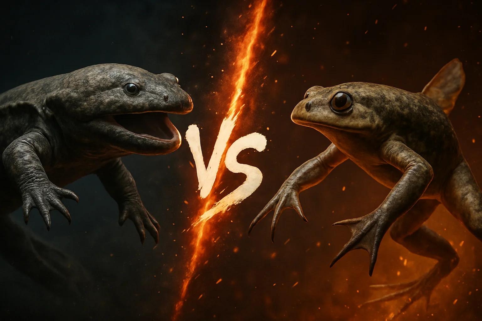 chinese-giant-salamander-vs-lake-oku-clawed-frog comparison image on AnimalDex