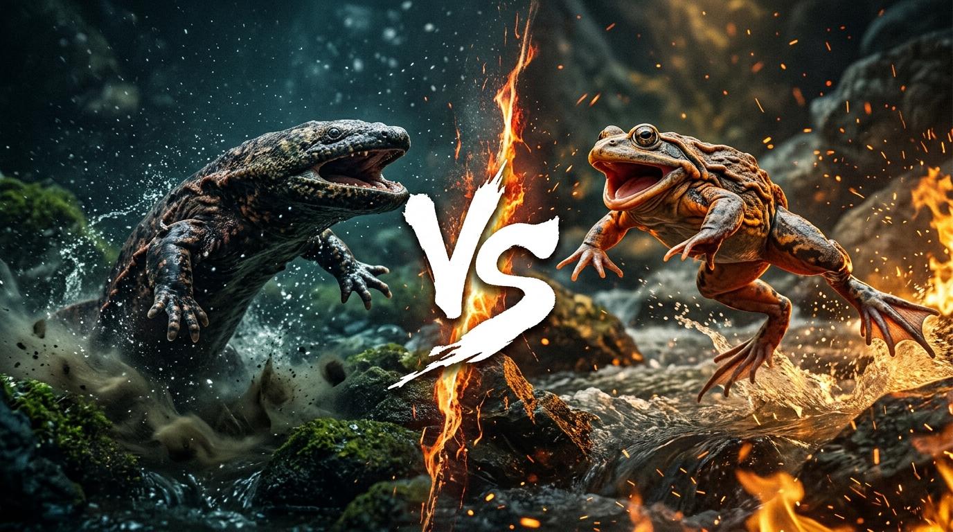 chinese-giant-salamander-vs-titicaca-water-frog comparison image on AnimalDex