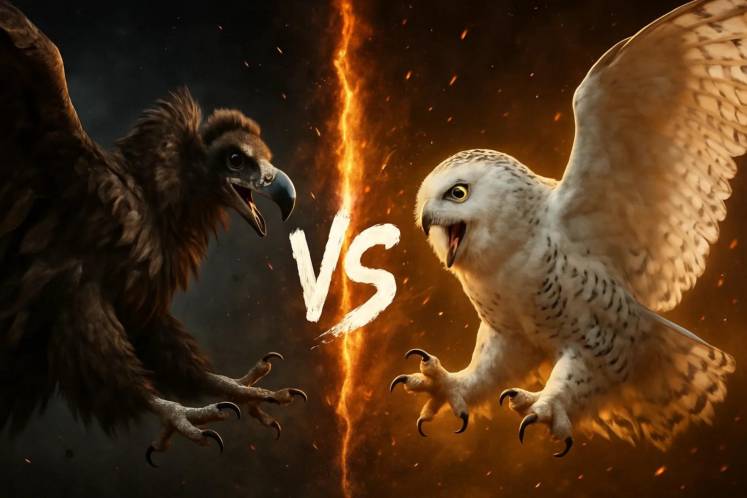 cinereous-vulture-vs-snowy-owl comparison image on AnimalDex
