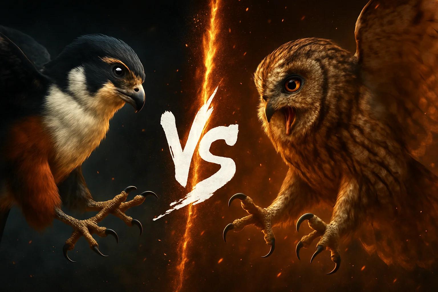 collared-falconet-vs-tawny-owl comparison image on AnimalDex