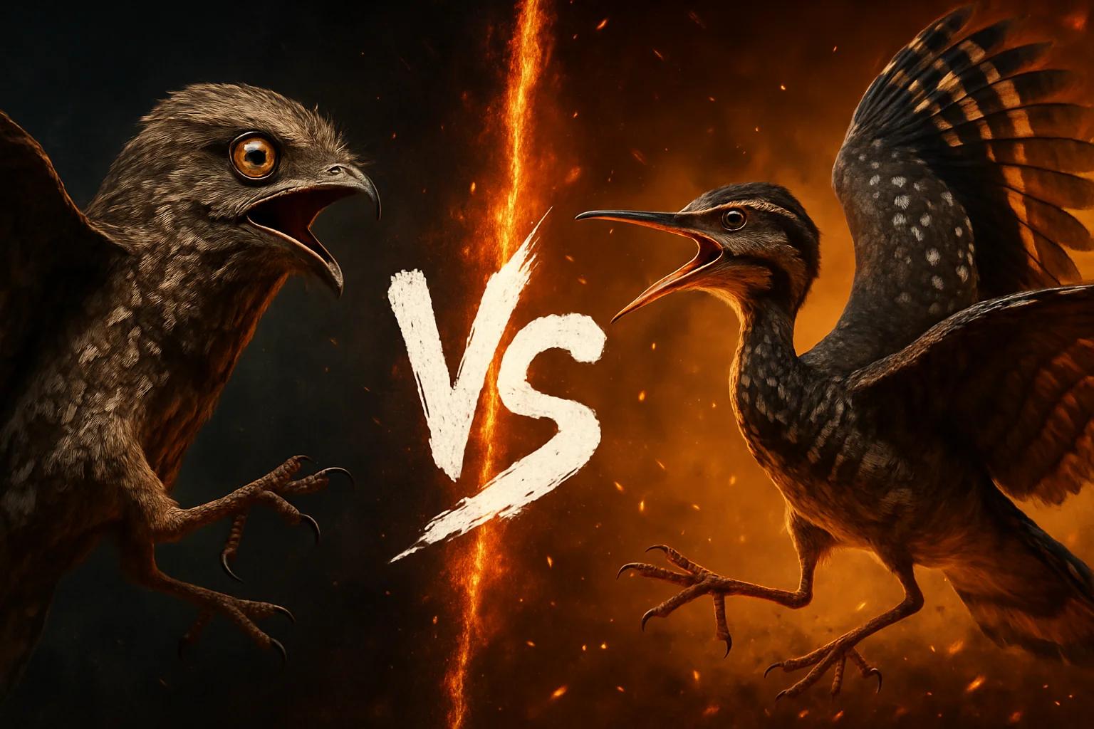 common-potoo-vs-sunbittern comparison image on AnimalDex