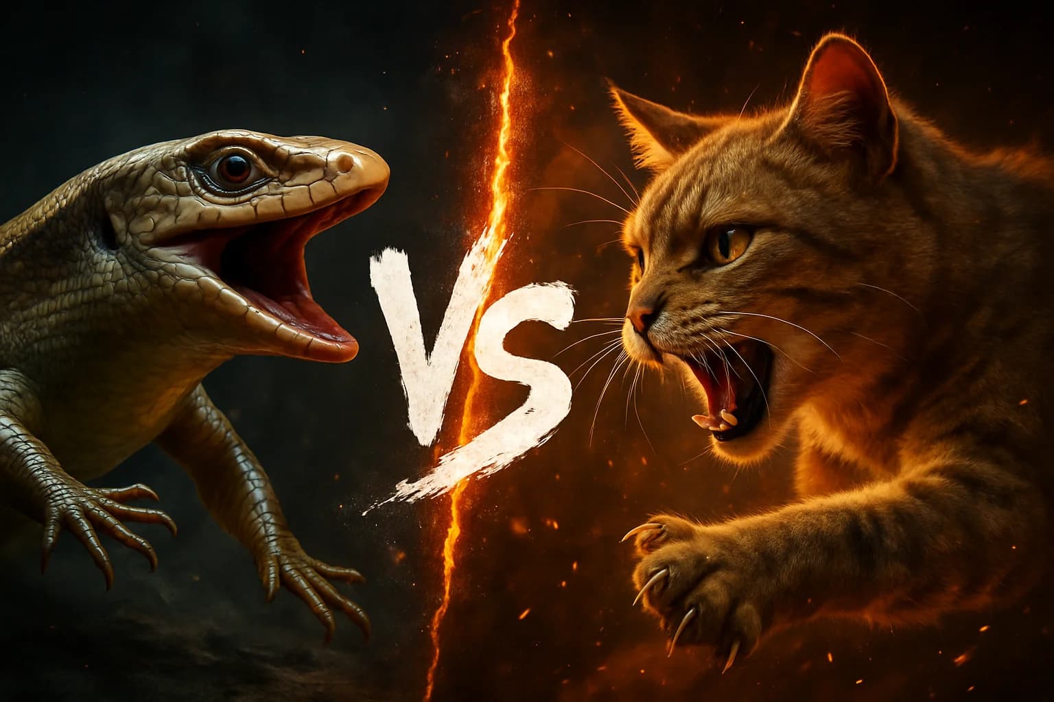 common-sun-skink-vs-domestic-cat comparison image on AnimalDex