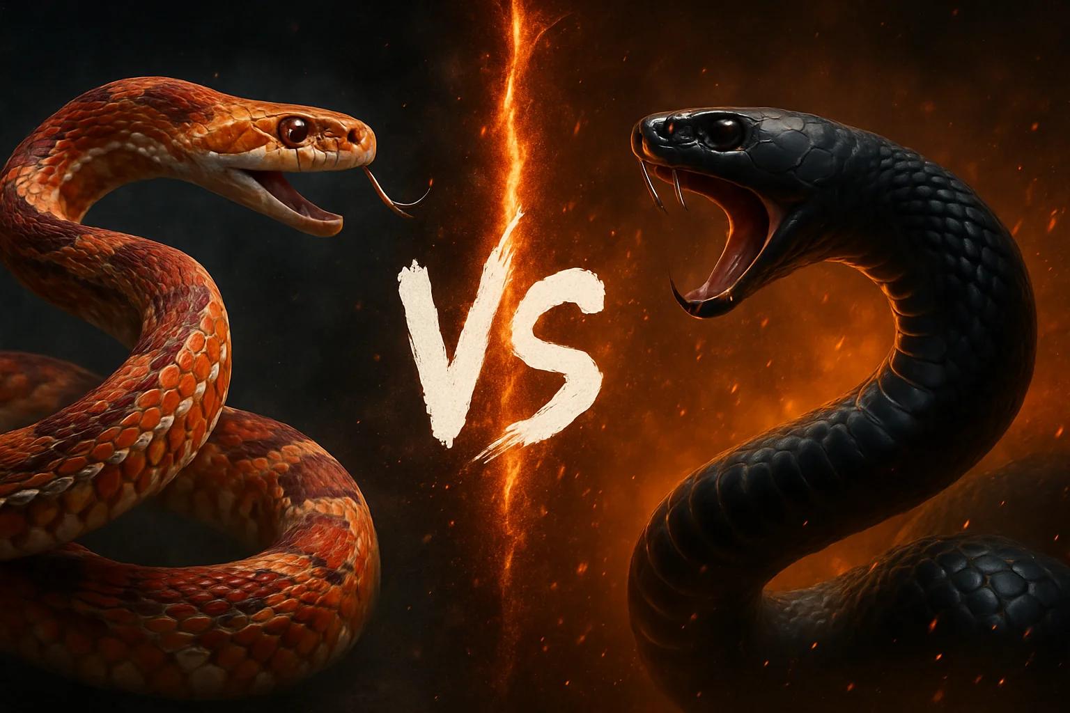 corn-snake-vs-eastern-indigo-snake comparison image on AnimalDex