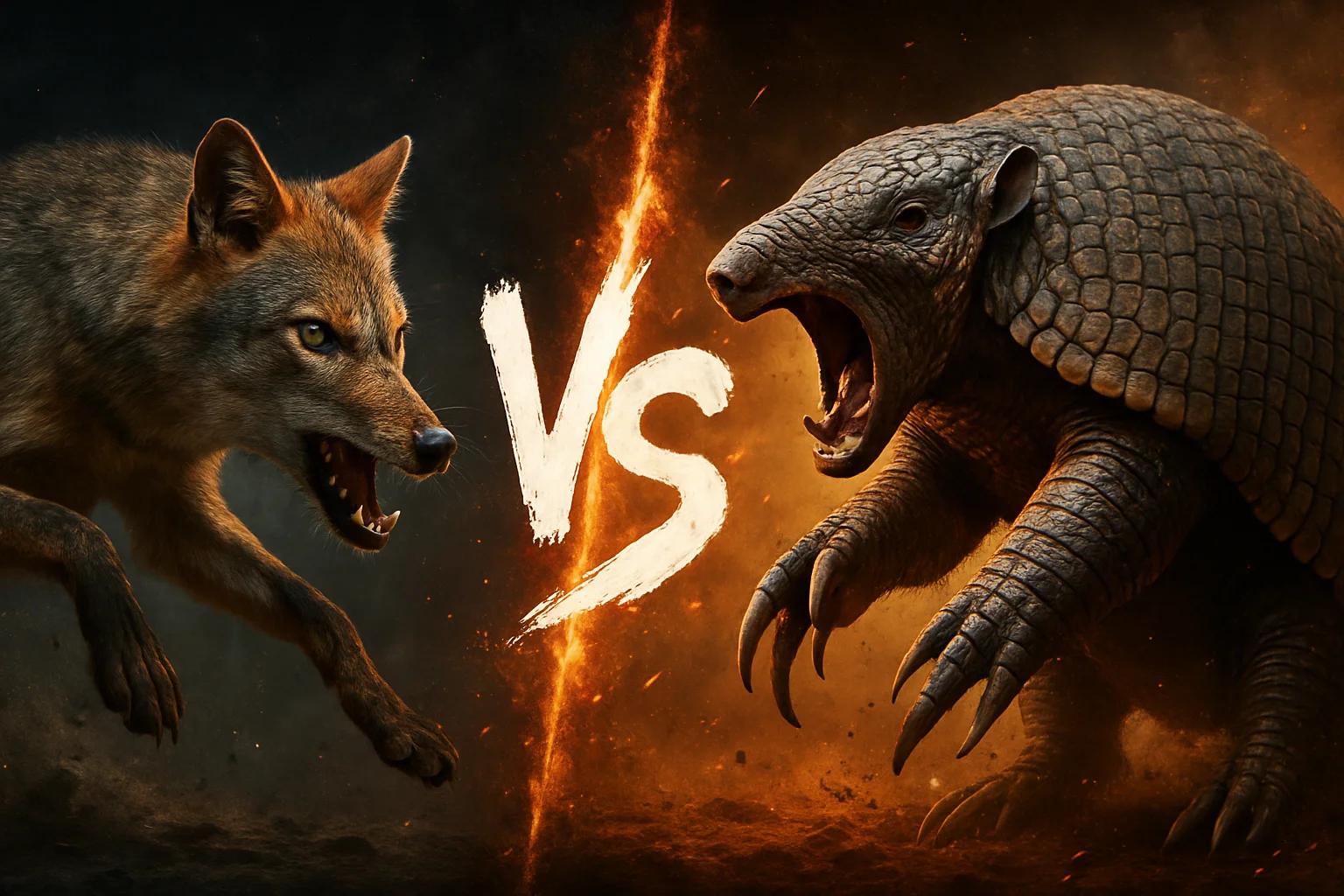 crab-eating-fox-vs-giant-armadillo comparison image on AnimalDex