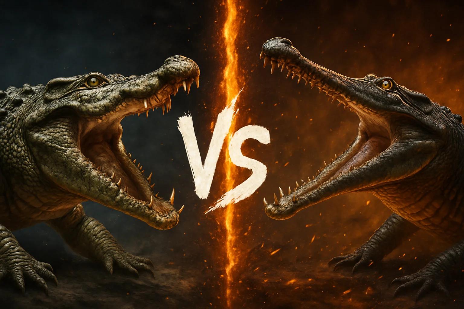 cuban-crocodile-vs-false-gharial comparison image on AnimalDex