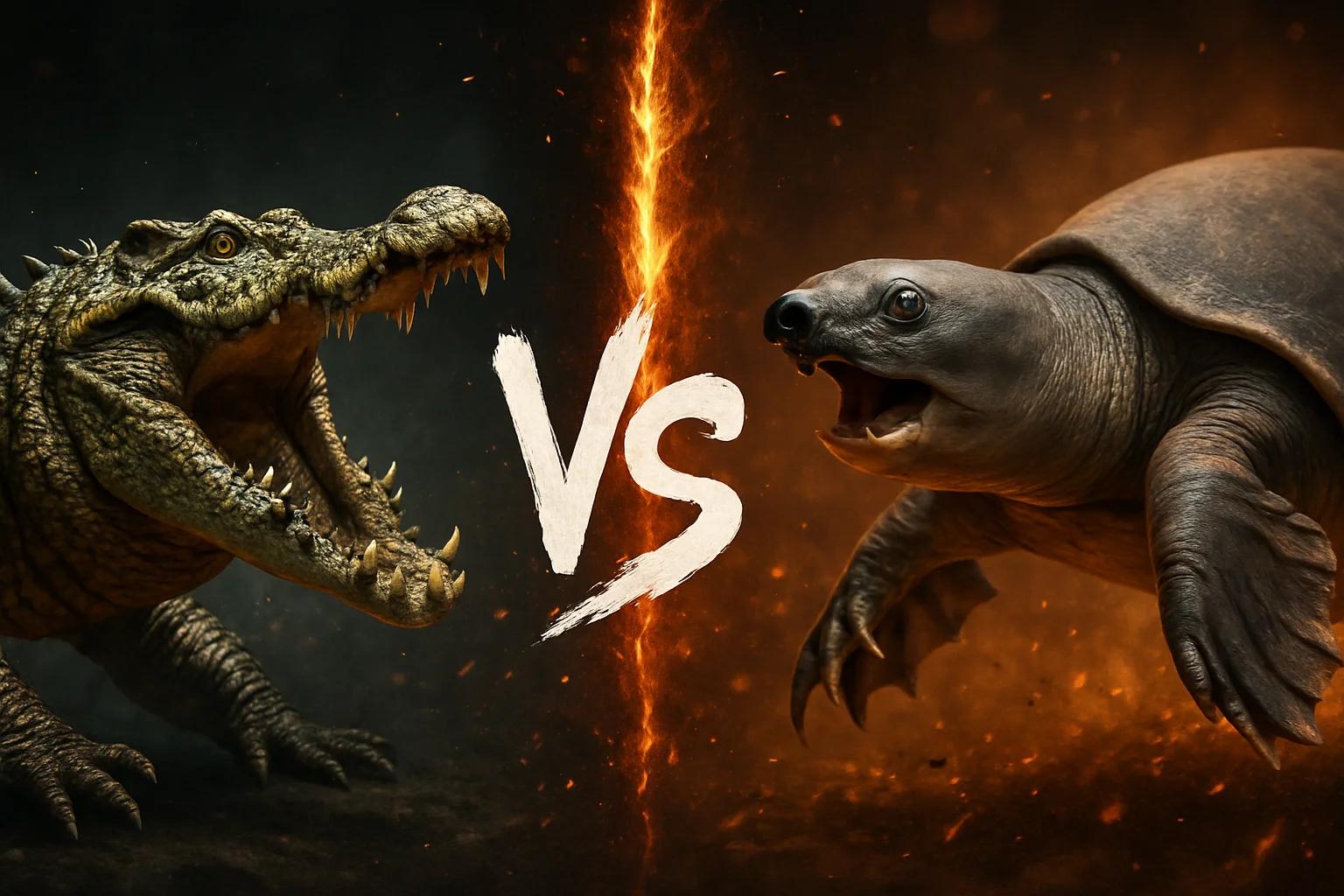 cuban-crocodile-vs-pig-nosed-turtle comparison image on AnimalDex