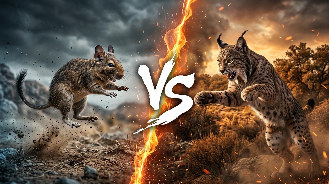 degu-vs-iberian-lynx comparison image on AnimalDex