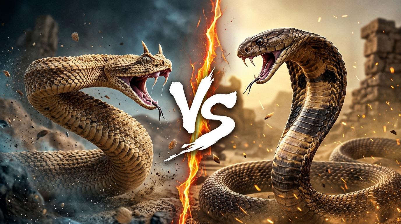 desert-horned-viper-vs-egyptian-cobra comparison image on AnimalDex