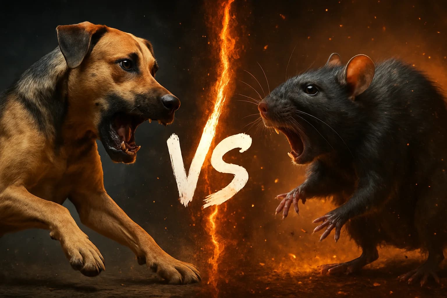 domestic-dog-vs-black-rat comparison image on AnimalDex