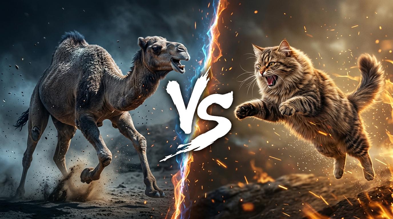 dromedary-camel-vs-siberian-cat comparison image on AnimalDex
