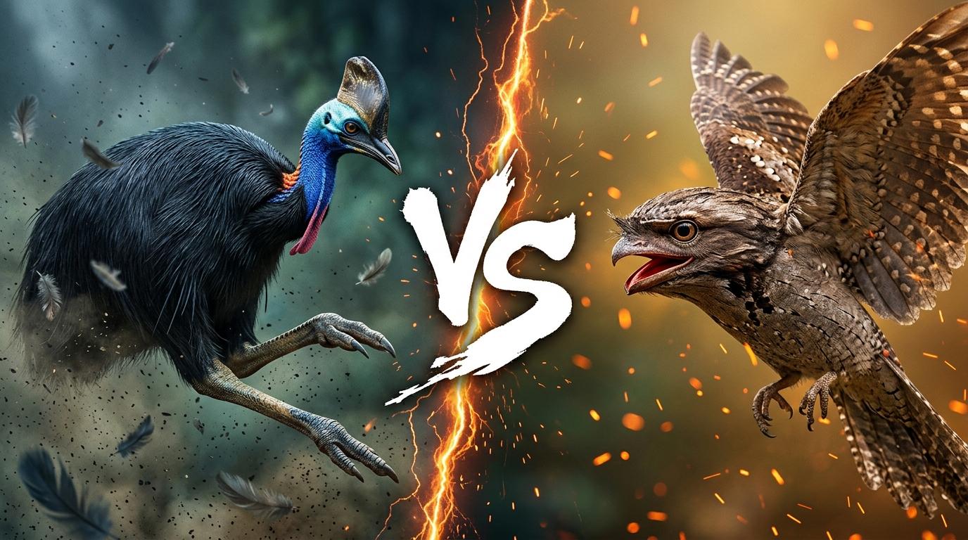 dwarf-cassowary-vs-sri-lanka-frogmouth comparison image on AnimalDex