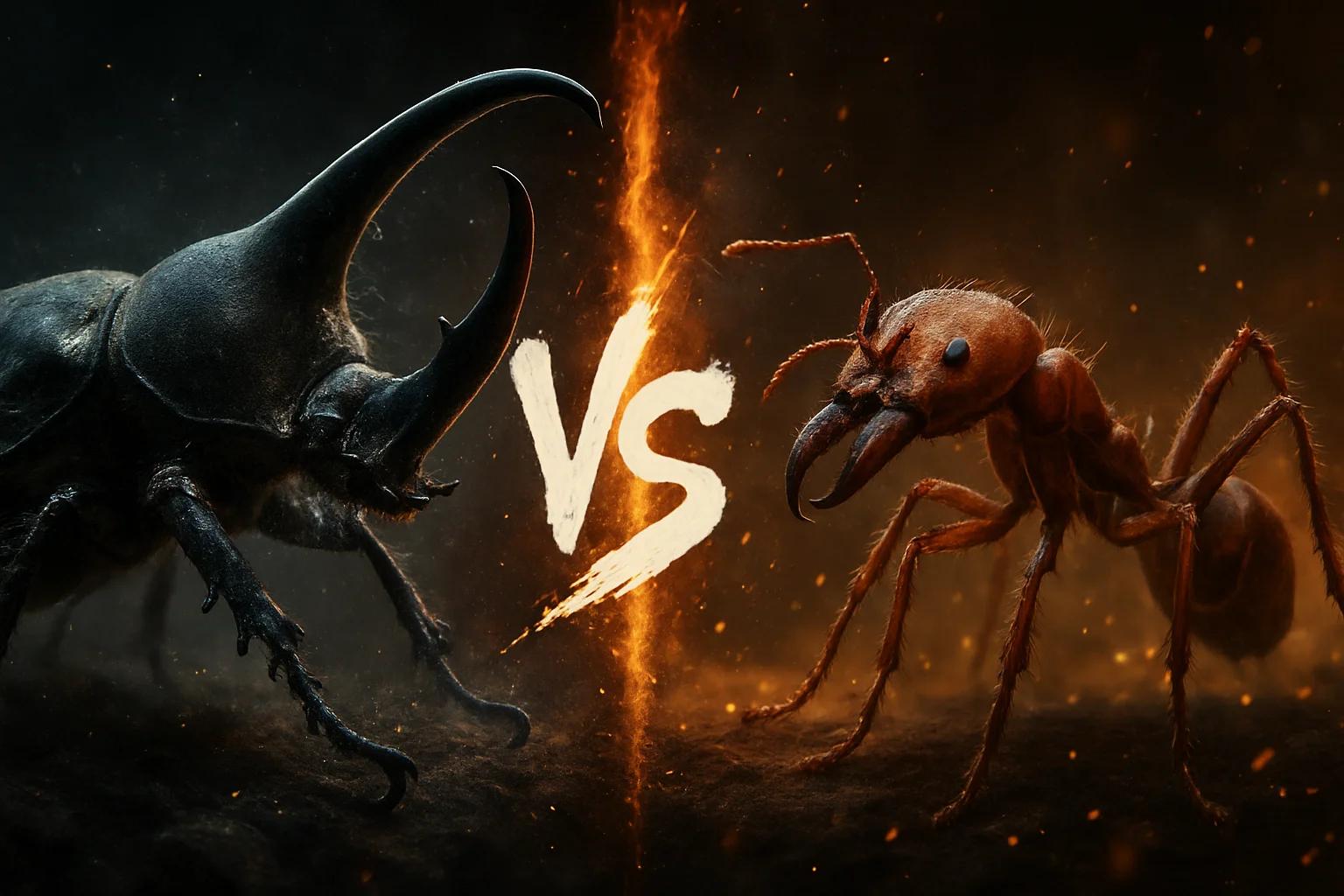 elephant-beetle-vs-leafcutter-ant comparison image on AnimalDex
