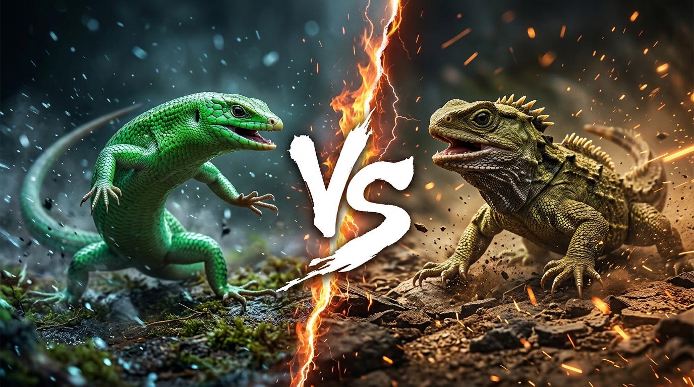 emerald-tree-skink-vs-tuatara comparison image on AnimalDex
