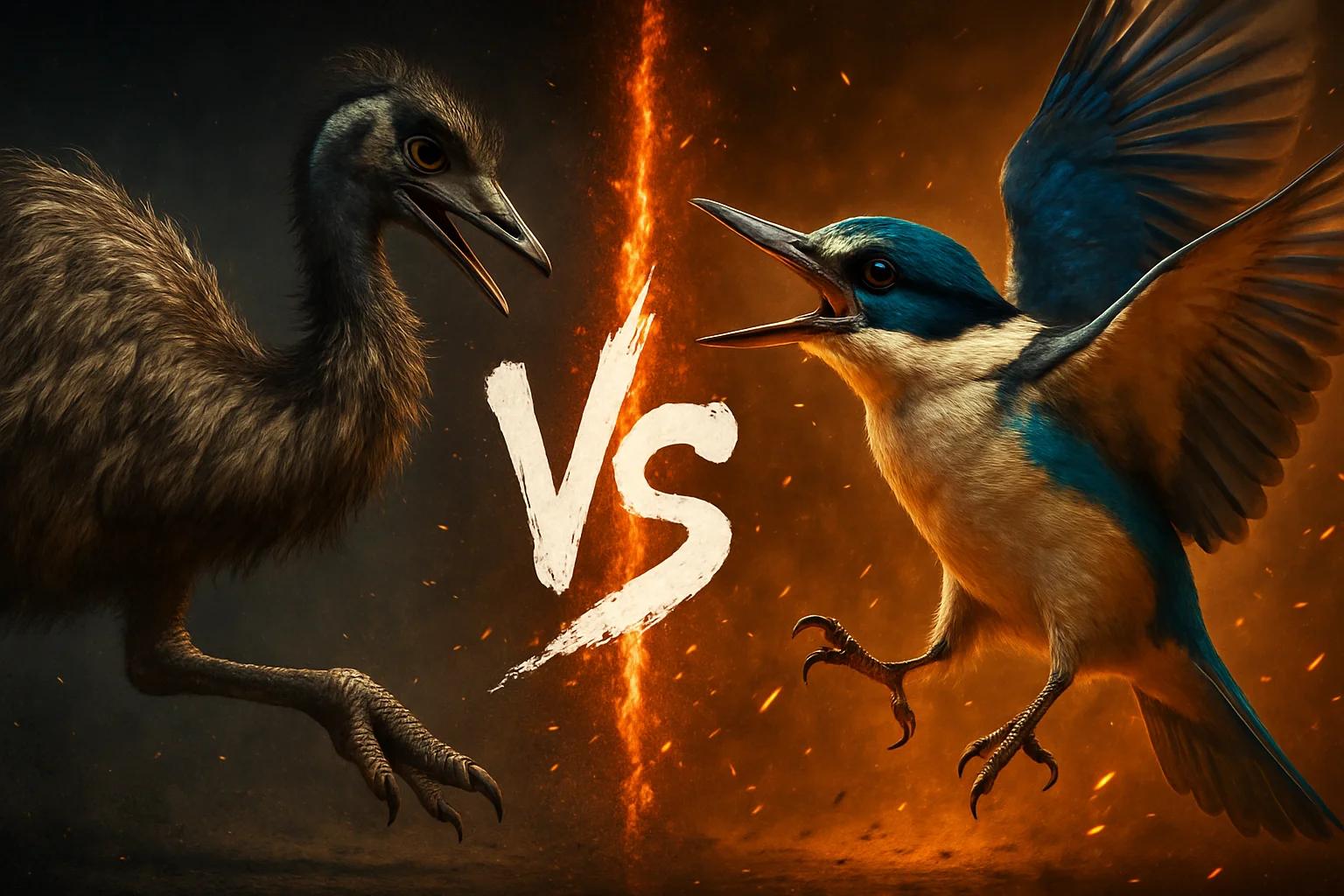 emu-vs-sacred-kingfisher comparison image on AnimalDex