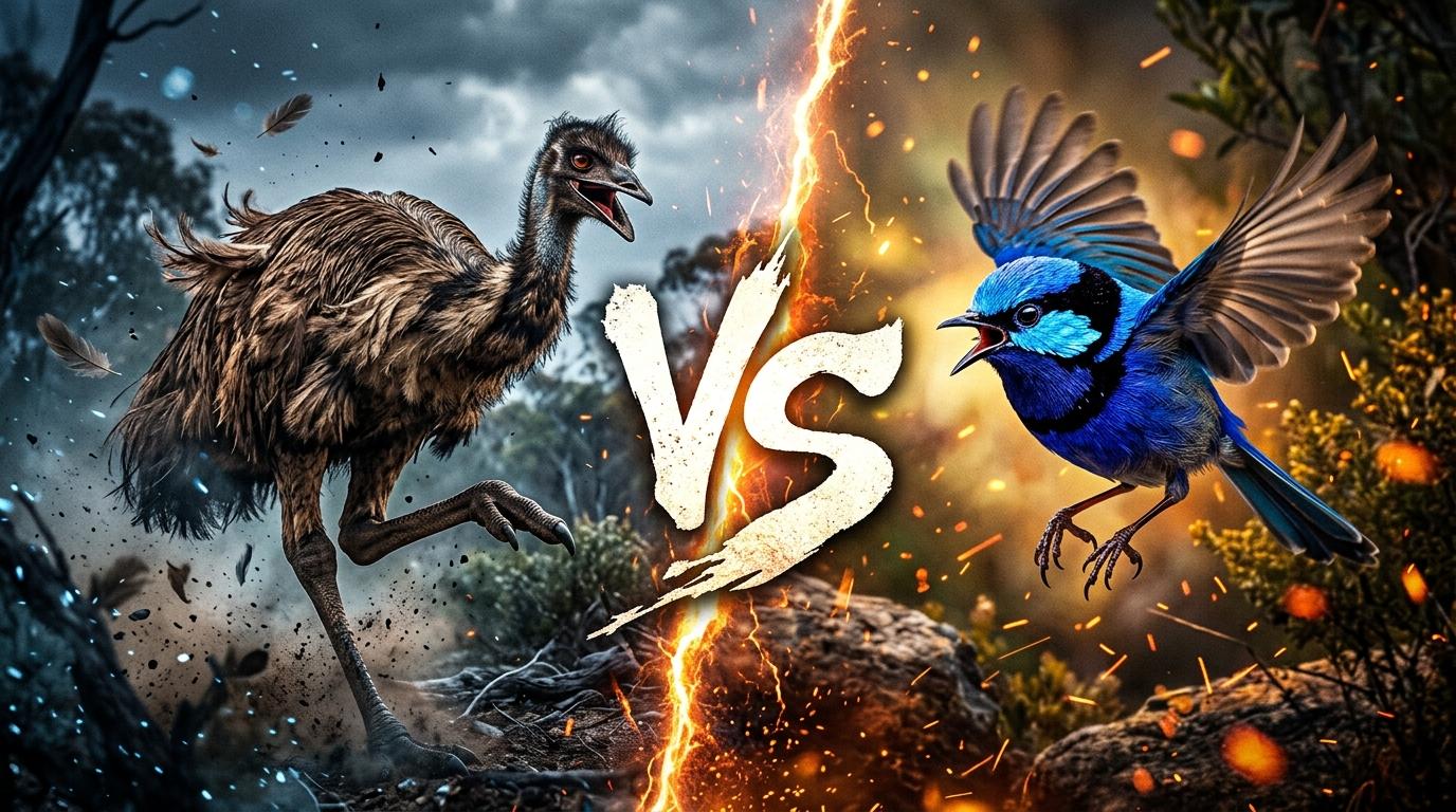 emu-vs-splendid-fairywren comparison image on AnimalDex