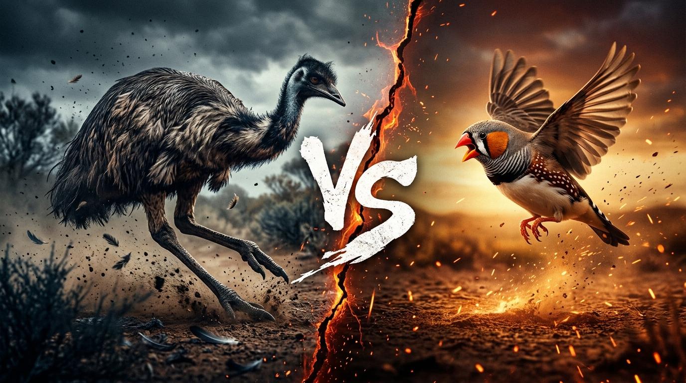 emu-vs-zebra-finch comparison image on AnimalDex