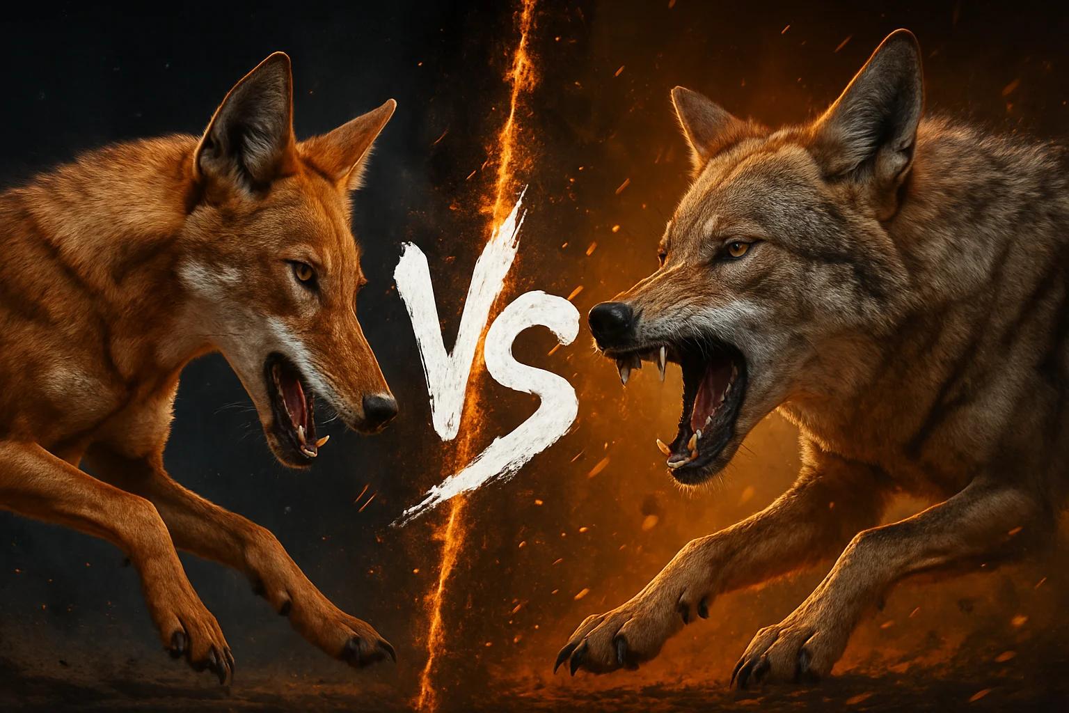 ethiopian-wolf-vs-coyote comparison image on AnimalDex
