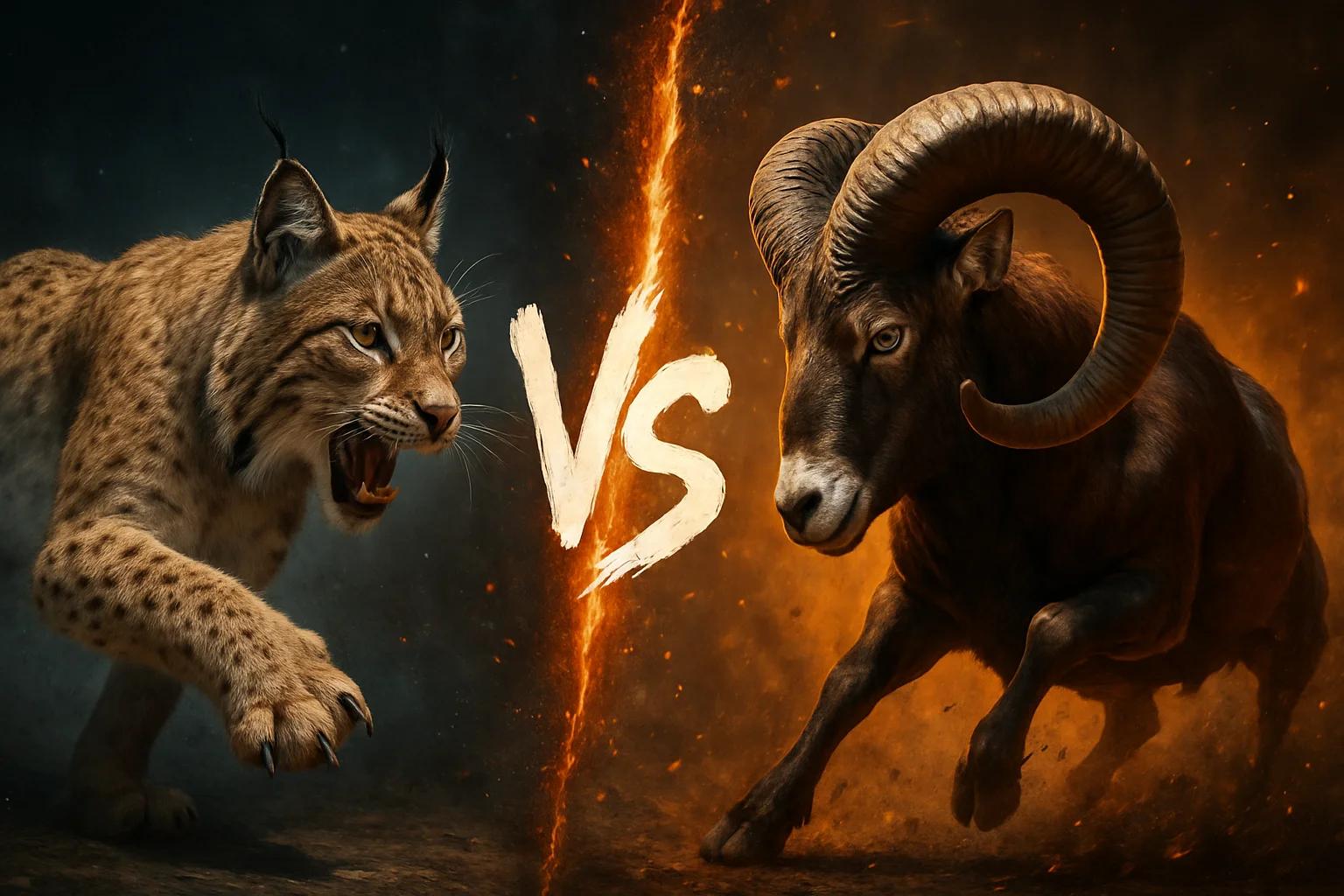 eurasian-lynx-vs-mouflon comparison image on AnimalDex