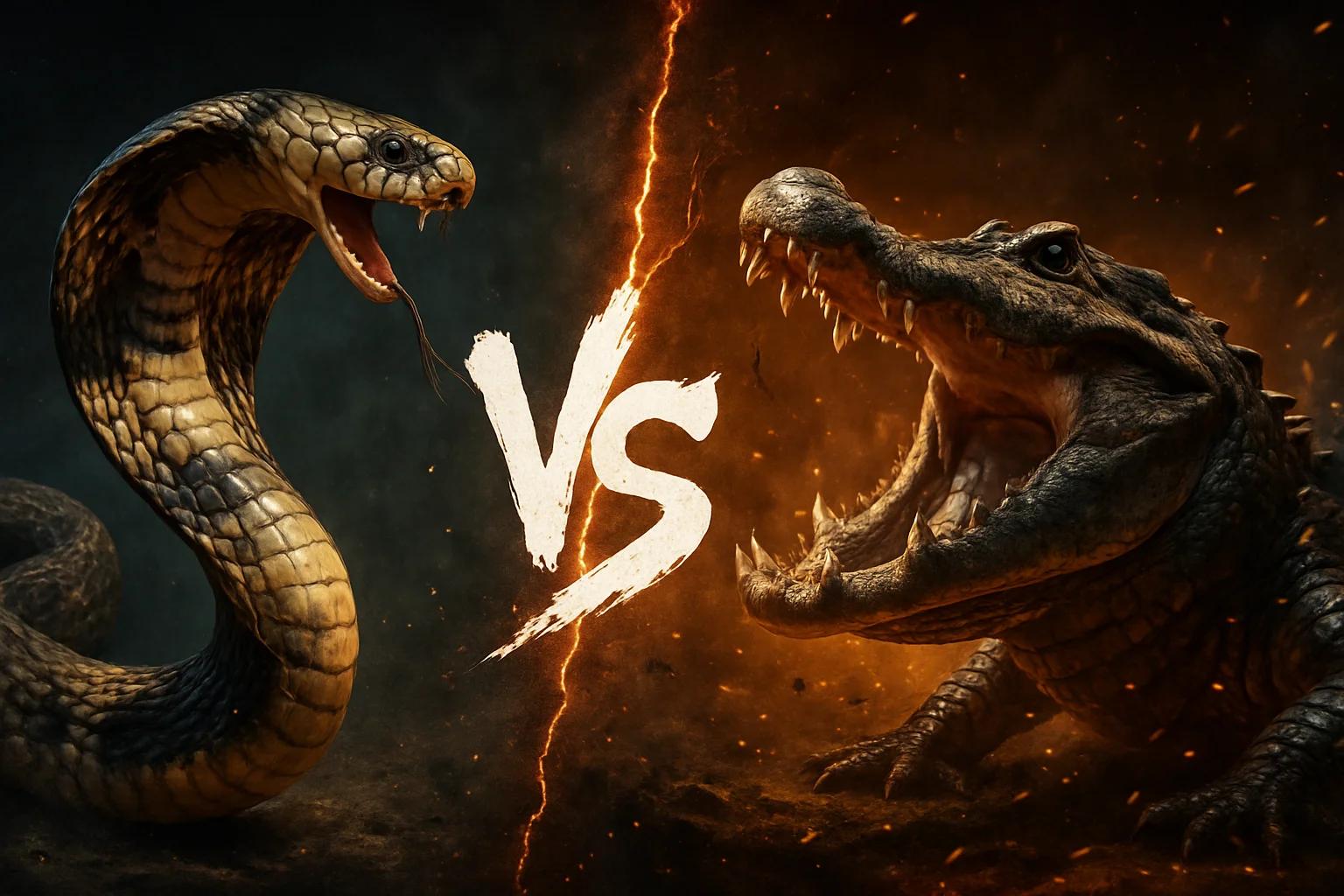 false-water-cobra-vs-yacare-caiman comparison image on AnimalDex