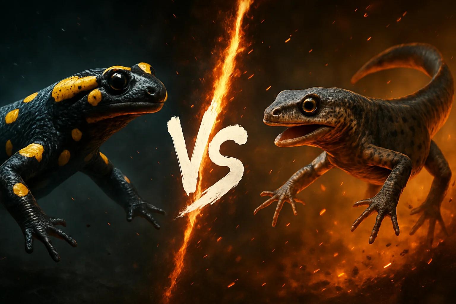 fire-salamander-vs-smooth-newt comparison image on AnimalDex