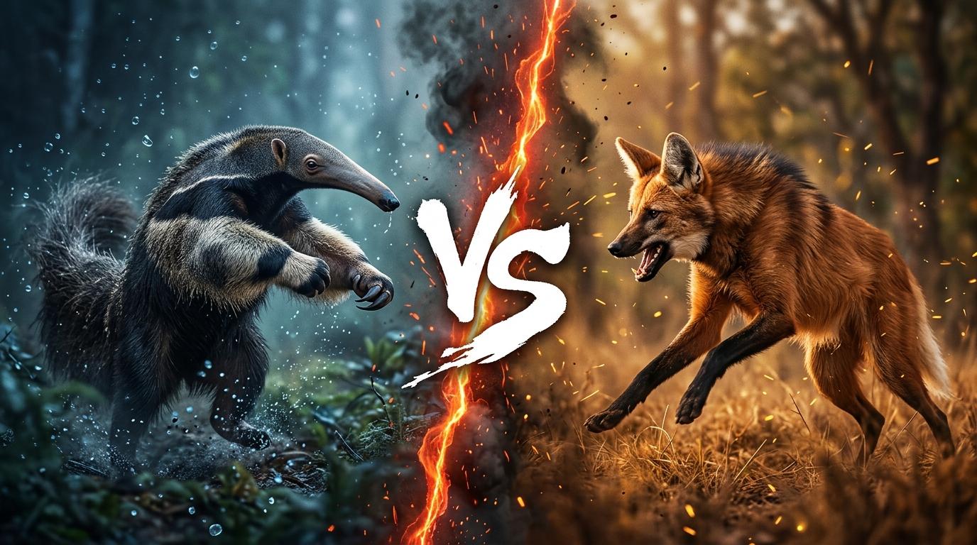 giant-anteater-vs-maned-wolf comparison image on AnimalDex