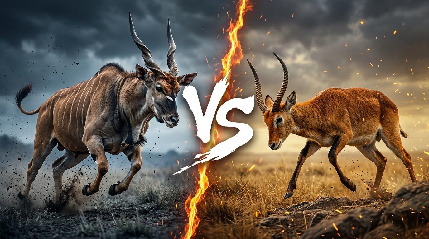 giant-eland-vs-puku comparison image on AnimalDex