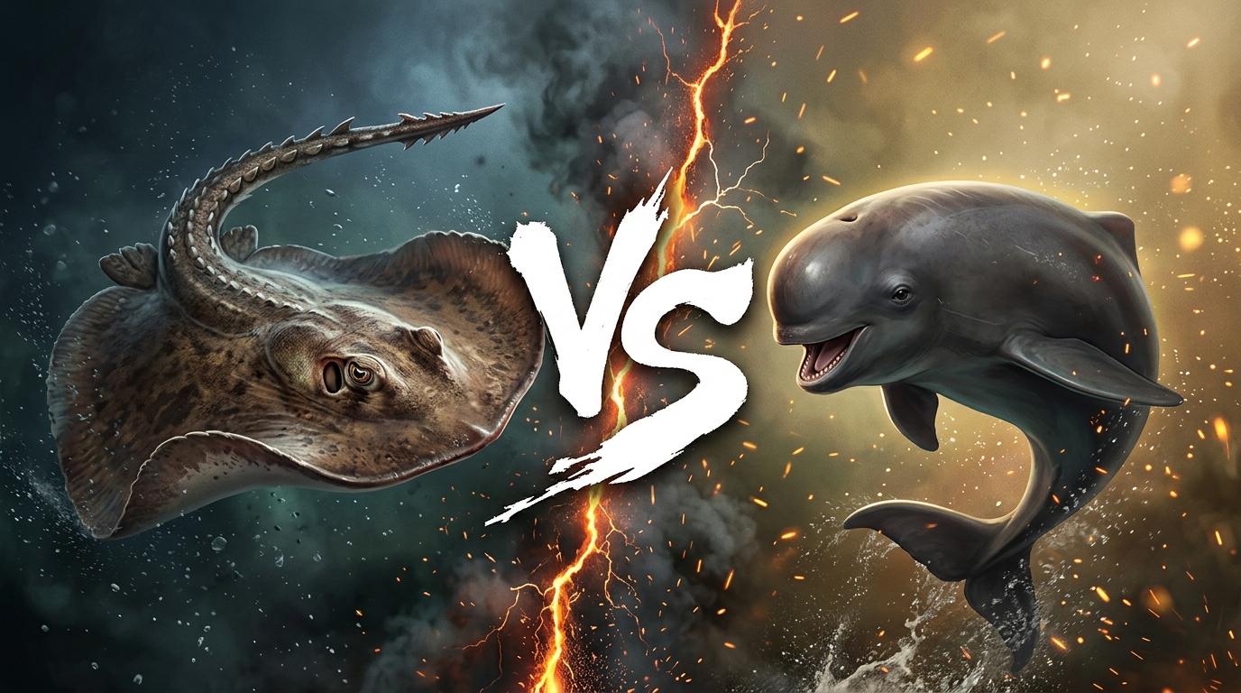 giant-freshwater-stingray-vs-yangtze-finless-porpoise comparison image on AnimalDex