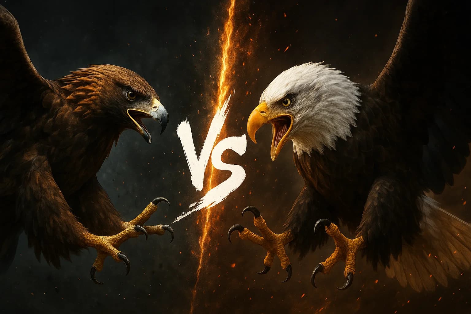 golden-eagle-vs-bald-eagle comparison image on AnimalDex