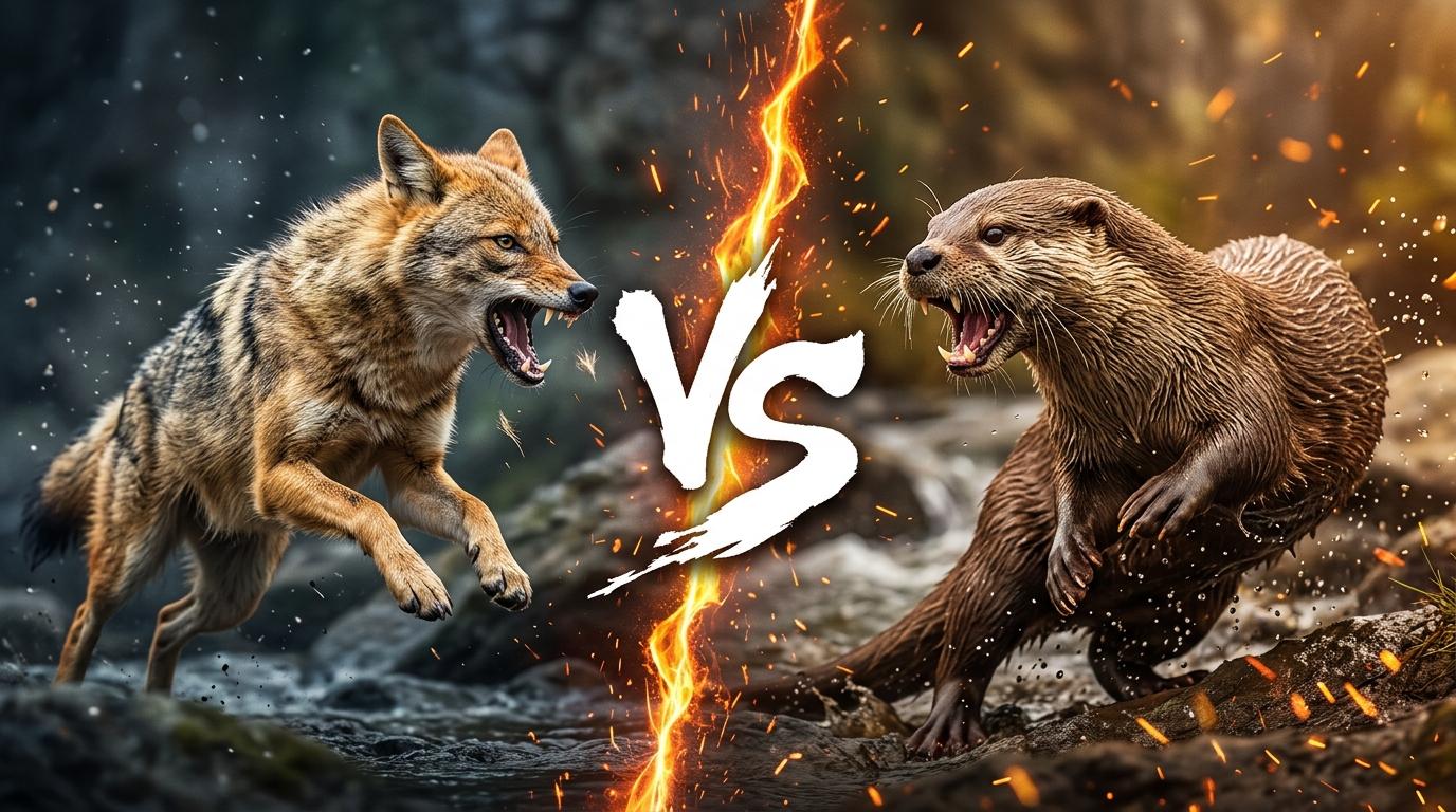 golden-jackal-vs-otter comparison image on AnimalDex