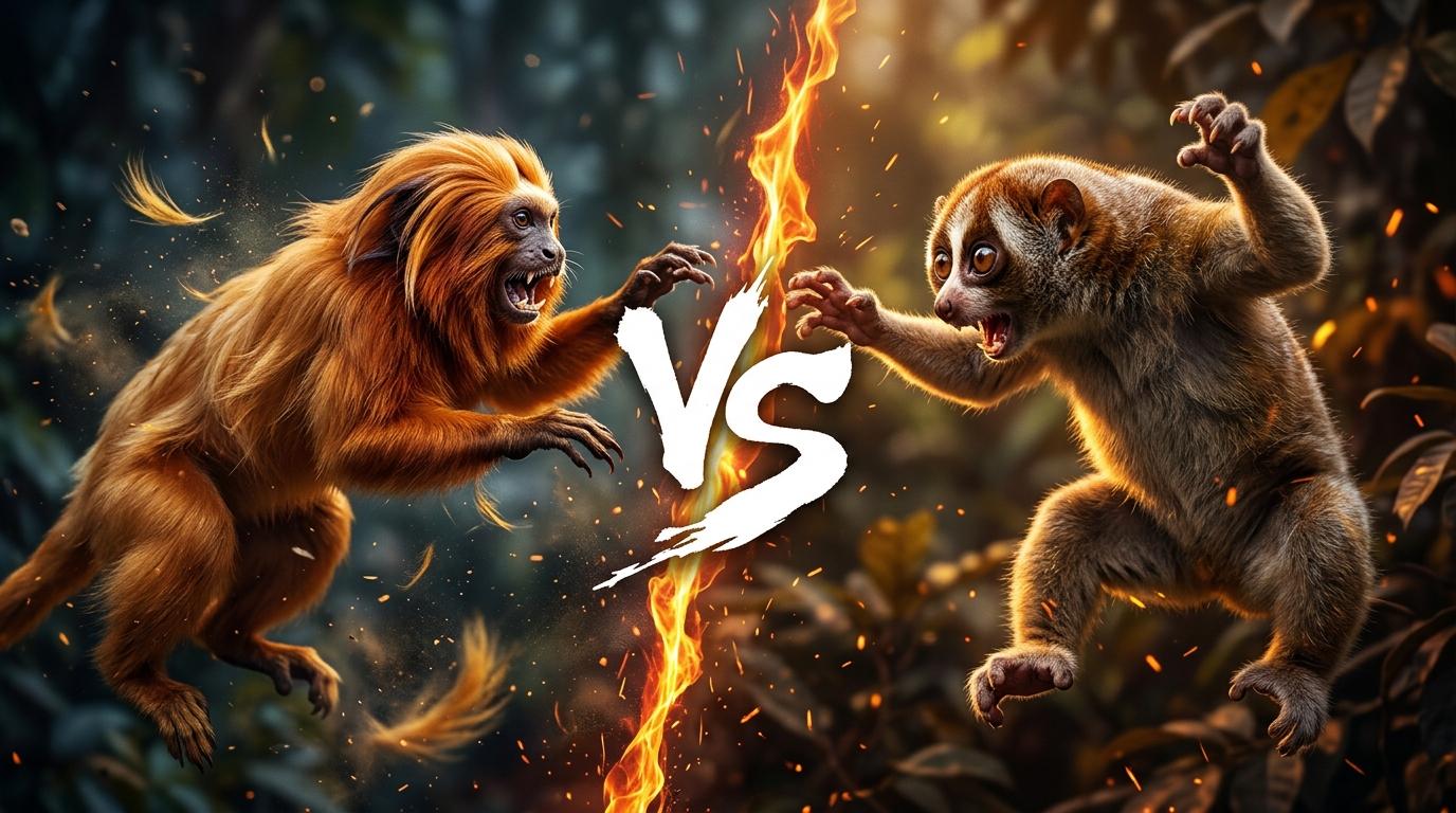golden-lion-tamarin-vs-pygmy-slow-loris comparison image on AnimalDex