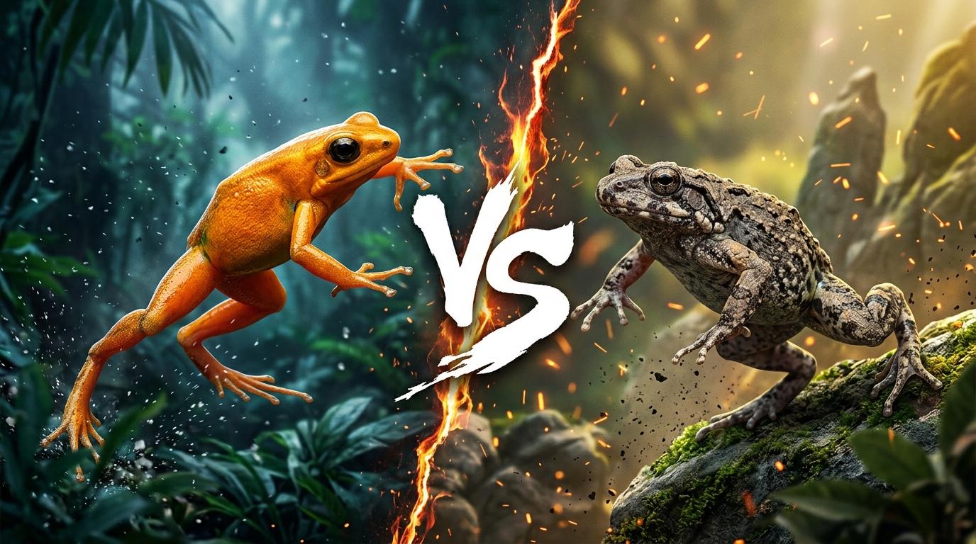 golden-mantella-vs-hamiltons-frog comparison image on AnimalDex