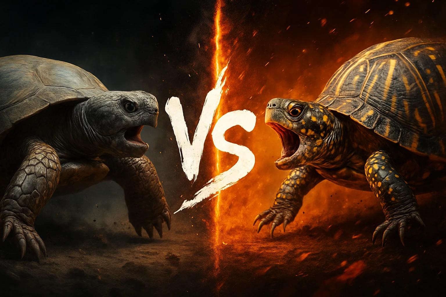 gopher-tortoise-vs-ornate-box-turtle comparison image on AnimalDex