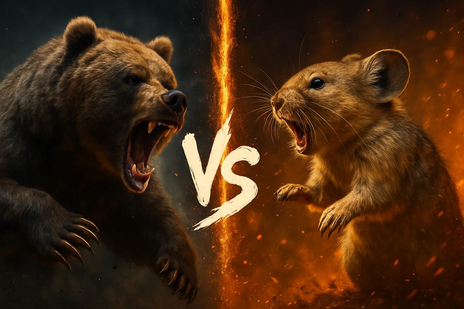 grizzly-bear-vs-pika comparison image on AnimalDex