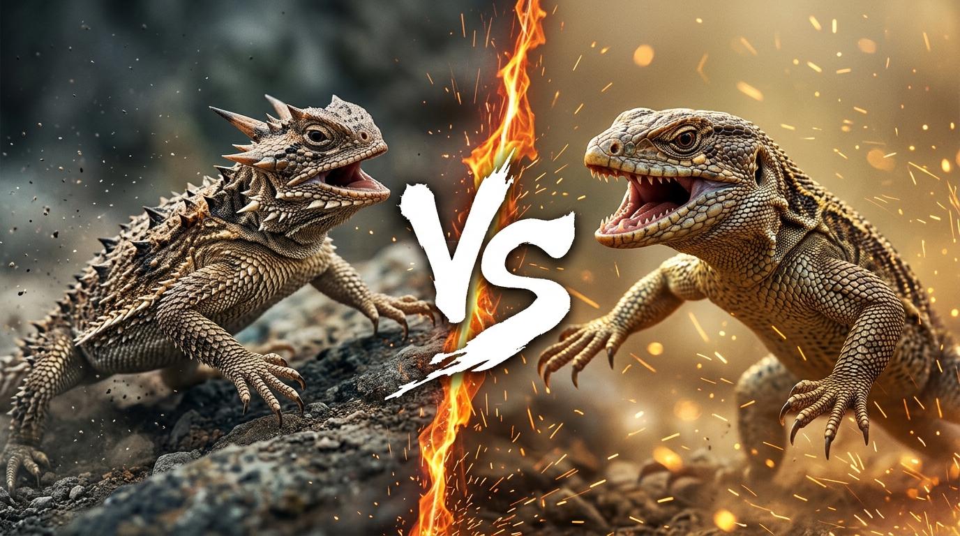 horned-lizard-vs-lizard comparison image on AnimalDex