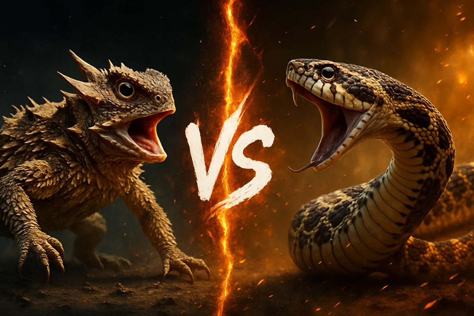 horned-lizard-vs-western-hognose-snake comparison image on AnimalDex