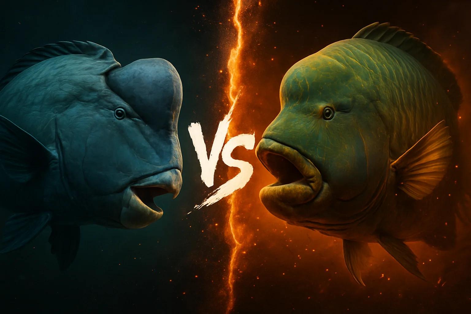 humphead-parrotfish-vs-napoleon-wrasse comparison image on AnimalDex