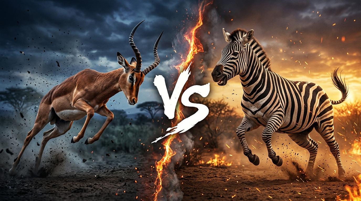 impala-vs-plains-zebra comparison image on AnimalDex
