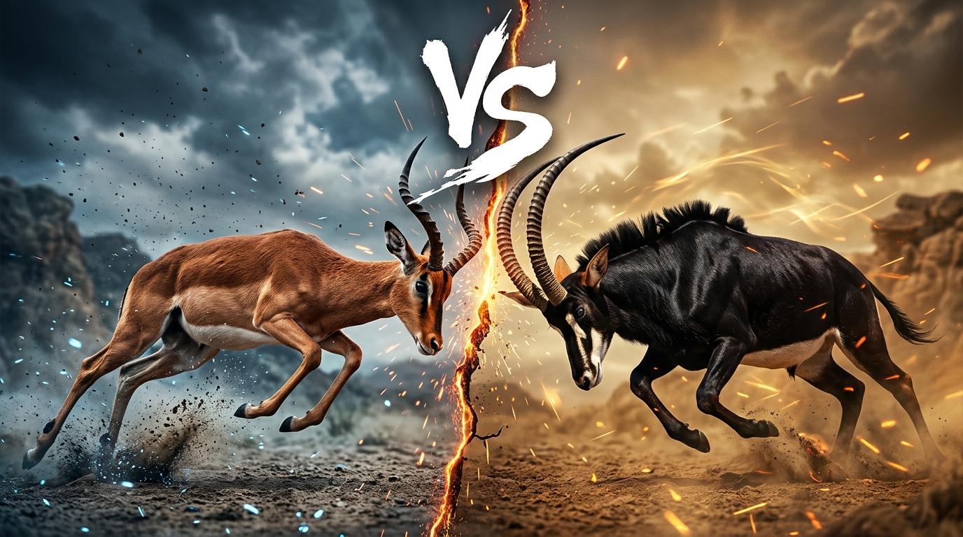 impala-vs-sable-antelope comparison image on AnimalDex
