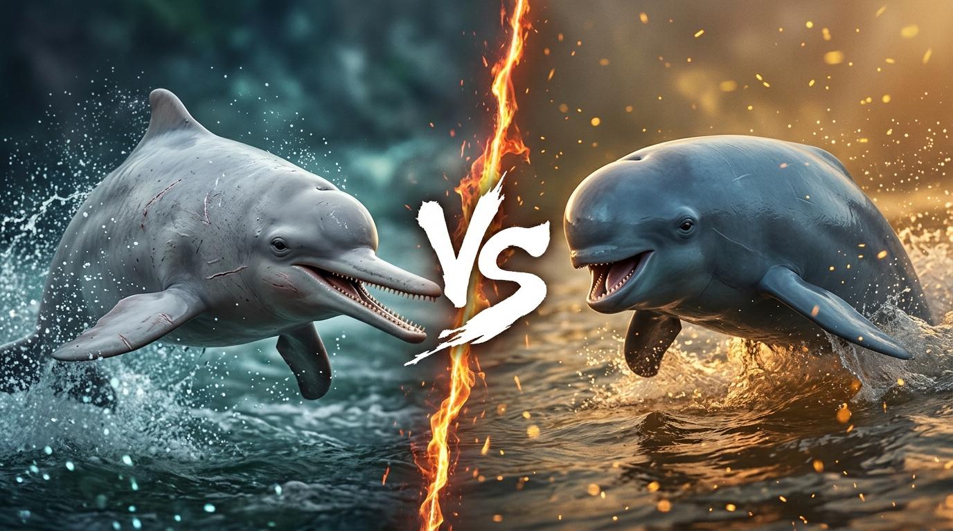 indus-river-dolphin-vs-yangtze-finless-porpoise comparison image on AnimalDex