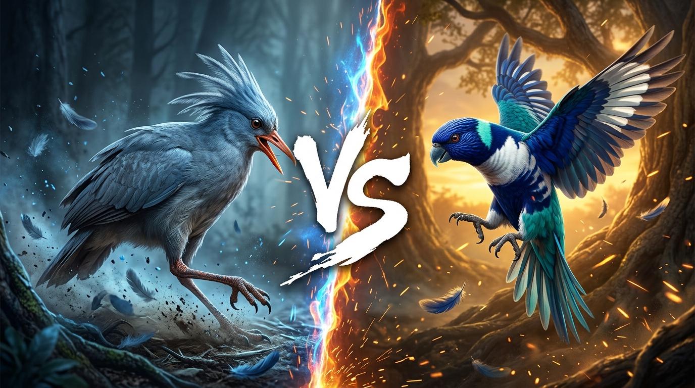 kagu-vs-ultramarine-lorikeet comparison image on AnimalDex