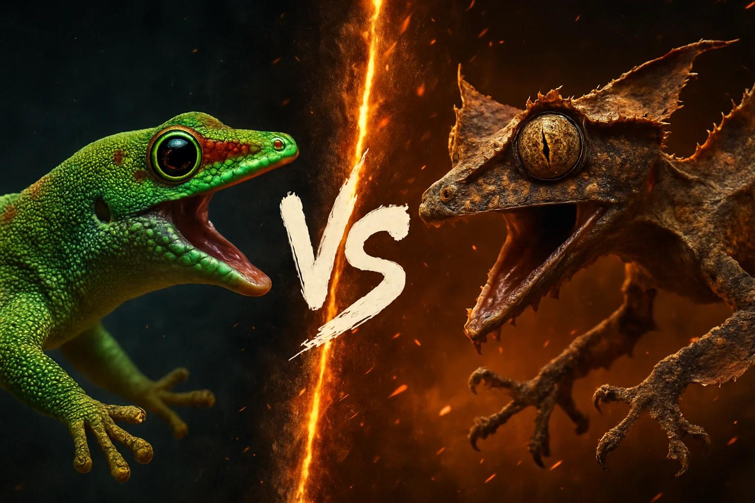 madagascar-day-gecko-vs-satanic-leaf-tailed-gecko comparison image on AnimalDex