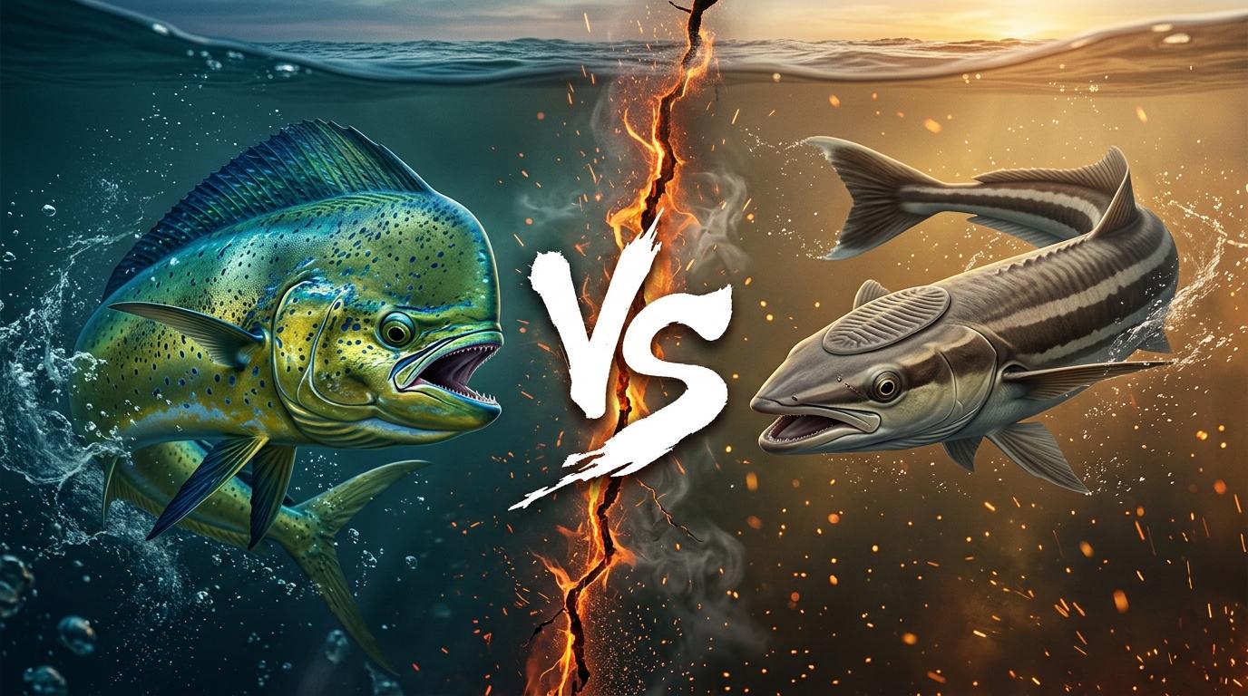 mahi-mahi-vs-remora comparison image on AnimalDex