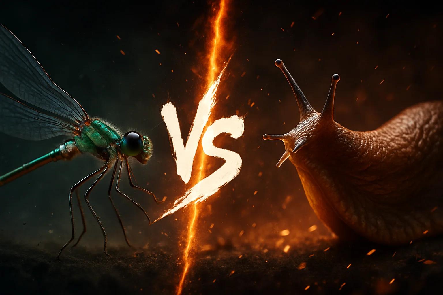 marsh-bluet-vs-land-slug comparison image on AnimalDex