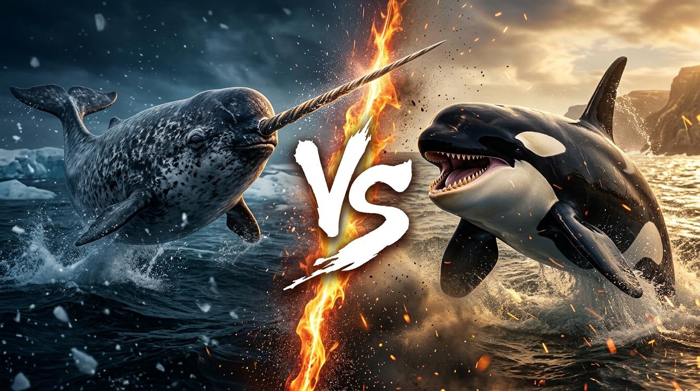 narwhal-vs-orca comparison image on AnimalDex