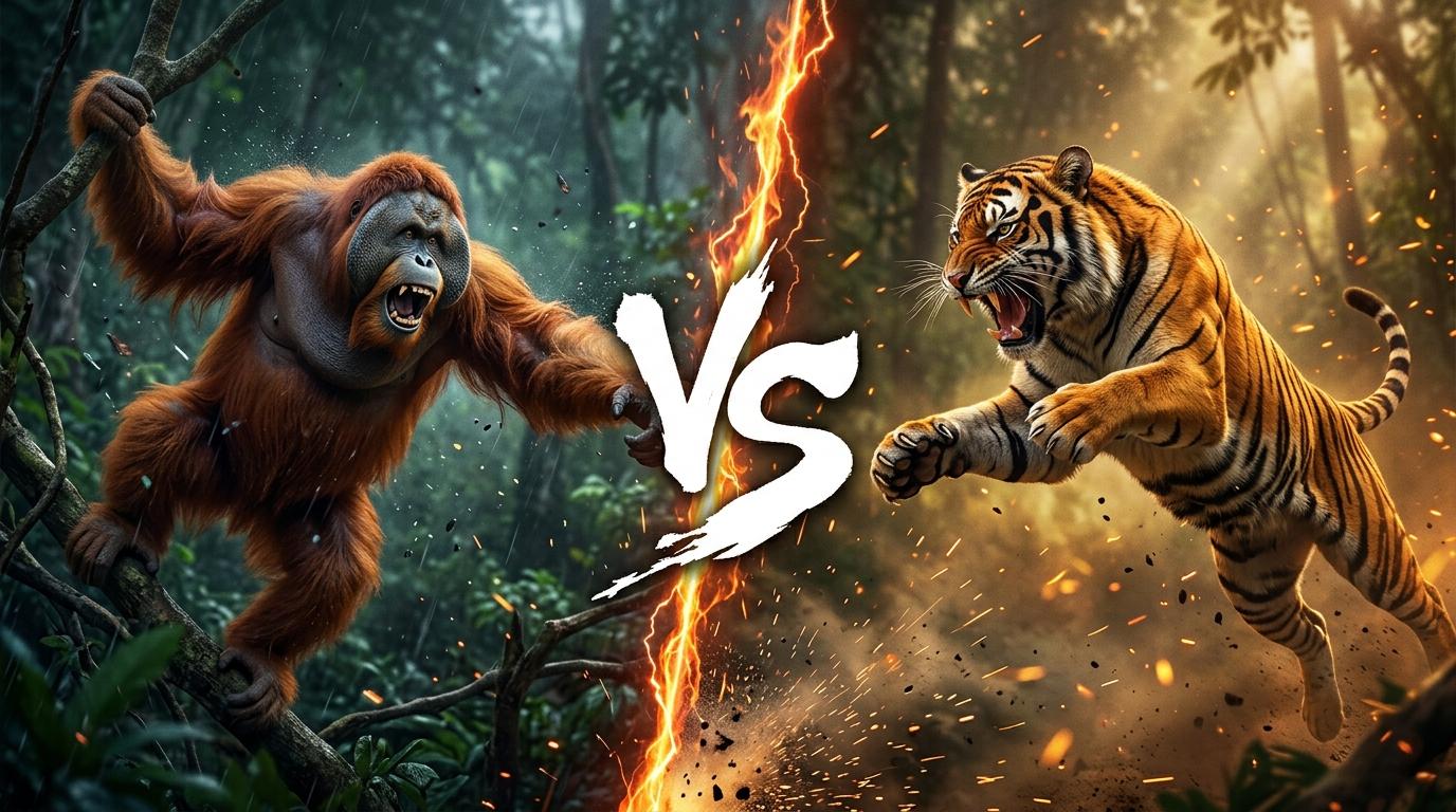 orangutan-vs-sumatran-tiger comparison image on AnimalDex