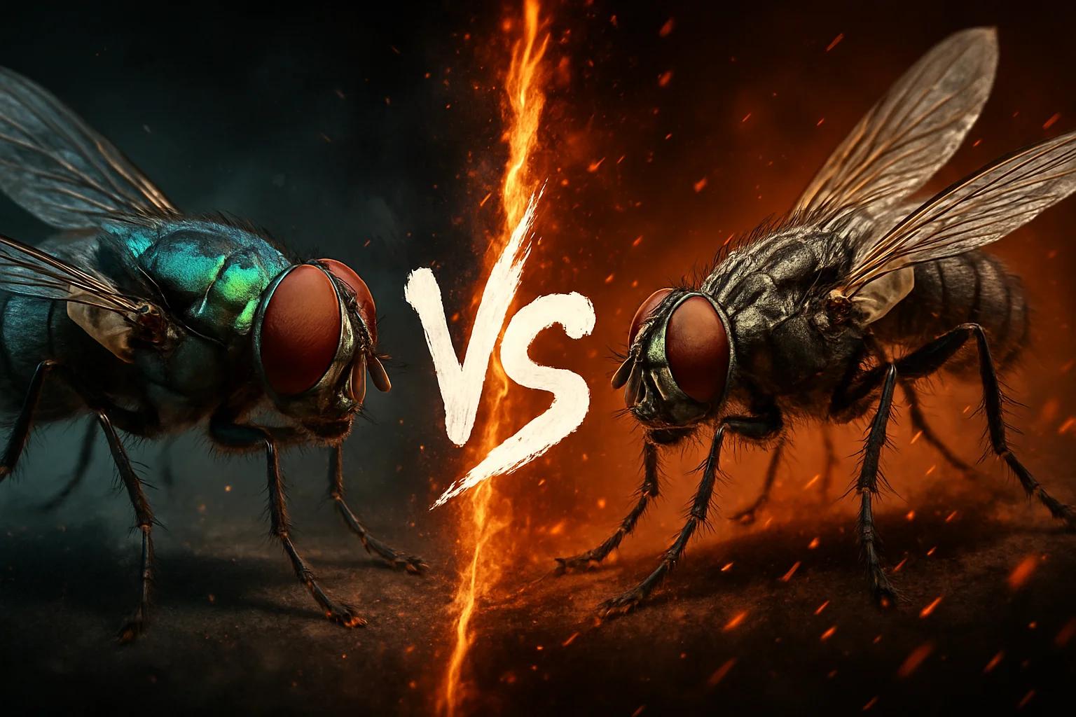oriental-latrine-fly-vs-house-fly comparison image on AnimalDex