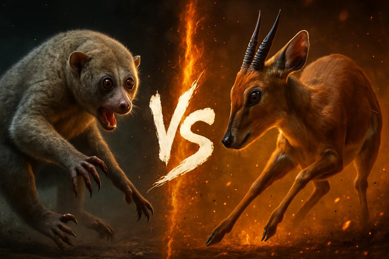 potto-vs-royal-antelope comparison image on AnimalDex